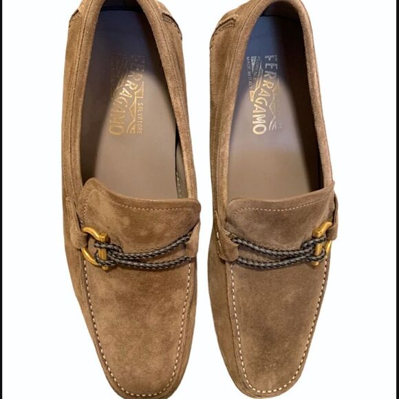 ❤️SOLD❤️Salvatore Ferragamo Front 4 Suede Driver Loafers - Picture 5 of 13